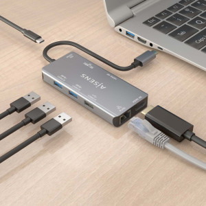 ADAPT.AISENS USB-C DOCK 9 EN 1 9P018-GR