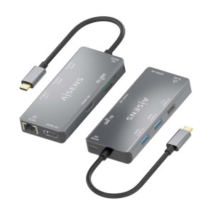 ADAPT.AISENS USB-C DOCK 9 EN 1 9P018-GR