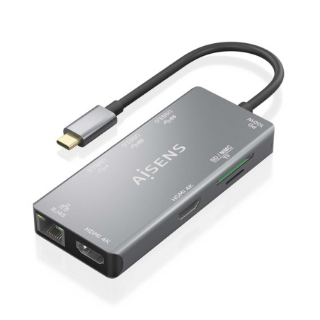 ADAPT.AISENS USB-C DOCK 9 EN 1 9P018-GR