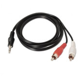 CABLE AISENS JACK 3.5 MACHO 2X RCA MACHO 1.50MT NEGRO