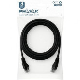 LATIGUILLO PHASAK UTP/RJ45 CAT.6 1 MTR NEGRO 