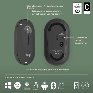 TECLADO+RATON INALAMBRICOS LOGITECH PEBBLE 2 COMBO 