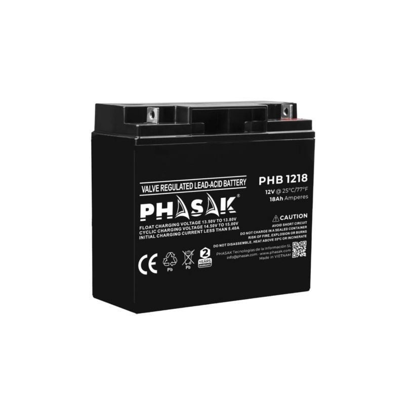BATERIA SAI PHASAK PHB 1218 PARA SAI/ UPS 12V/18AH 