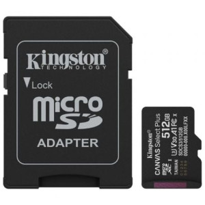 MICRO SD KINGSTON XC 512GB+ADAPT.CLASE 10 150MB/S