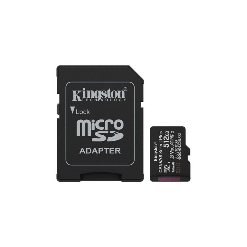 MICRO SD KINGSTON XC 512GB+ADAPT.CLASE 10 150MB/S