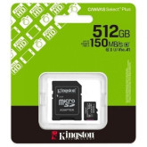 MICRO SD KINGSTON XC 512GB+ADAPT.CLASE 10 150MB/S