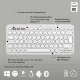 TECLADO LOGITECH PEBBLE KEYS K380S BLUETOOTH BLANCO 