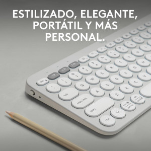 TECLADO LOGITECH PEBBLE KEYS K380S BLUETOOTH BLANCO 
