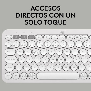 TECLADO LOGITECH PEBBLE KEYS K380S BLUETOOTH BLANCO 