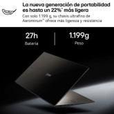 Portátil LG Gram Pro 16Z90U-K.AUB5BN Intel Core Ultra X7-358H/ 32GB/ 512GB SSD/ 16"/ Win11