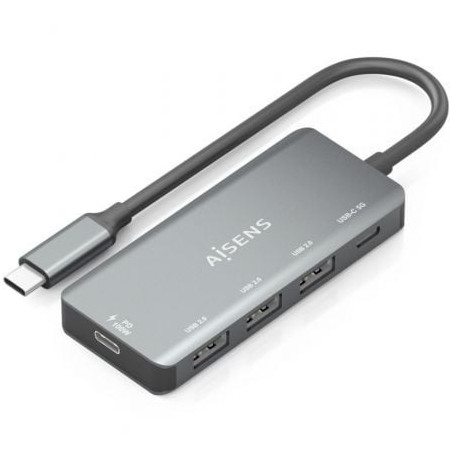 HUB USB TIPO C AISENS USB-C 3.1 - USB-C PD 100W/USB-C/3XUSB 