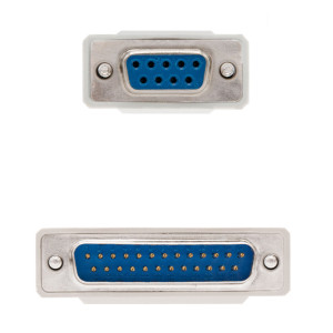 CABLE SERIE NULL MODEM DB9 HEMBRA DB25 MACHO 1.8M BEIGE