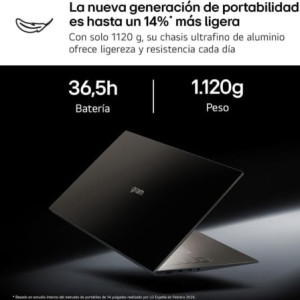 Portátil LG Gram 14ZD90U-G.AX85BN Intel Core Ultra 7-355/ 32GB/ 512GB SSD/ 14"/ Sin Sistema Operativo