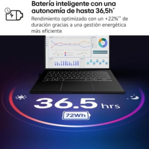 Portátil LG Gram 14ZD90U-G.AX85BN Intel Core Ultra 7-355/ 32GB/ 512GB SSD/ 14"/ Sin Sistema Operativo