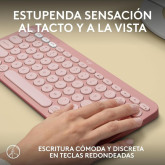 TECLADO LOGITECH PEBBLE KEYS 2 K380S ROSA 