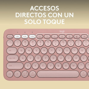 TECLADO LOGITECH PEBBLE KEYS 2 K380S ROSA 