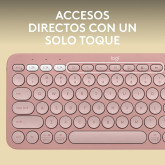 TECLADO LOGITECH PEBBLE KEYS 2 K380S ROSA 