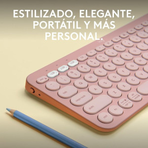 TECLADO LOGITECH PEBBLE KEYS 2 K380S ROSA 