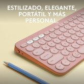 TECLADO LOGITECH PEBBLE KEYS 2 K380S ROSA 