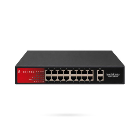 SWITCH POE 16 PUERTOS + 2 GIGABIT UPLINK 10/100/1000