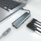 DOCKING TIPO-C AISENS ASUC-5P011-GR/1XHDMI4K/2XUSB/1XRJ45
