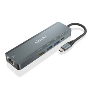 DOCKING TIPO-C AISENS ASUC-5P011-GR/1XHDMI4K/2XUSB/1XRJ45