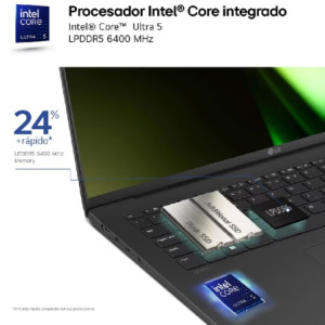 Portátil LG Gram 14ZB90S-G AA55BN Intel Core Ultra 5-115U/ 16GB/ 512GB SSD/ 14"/ Win11