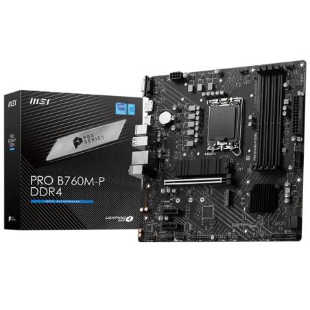 PLACA BASE MSI PRO B760M-P DDR4 1700 MATX