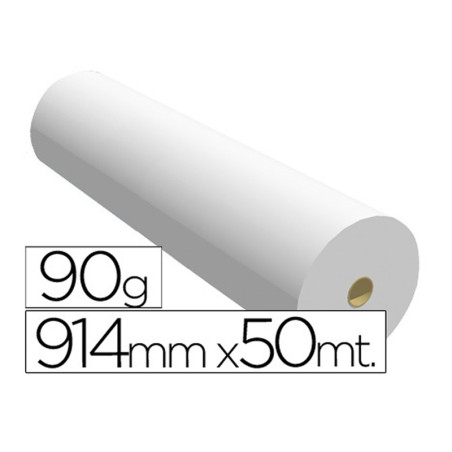 ROLLO PAPEL FABRISA PLUS BOBINA PARA PLOTTER 90GR 914MM X 50