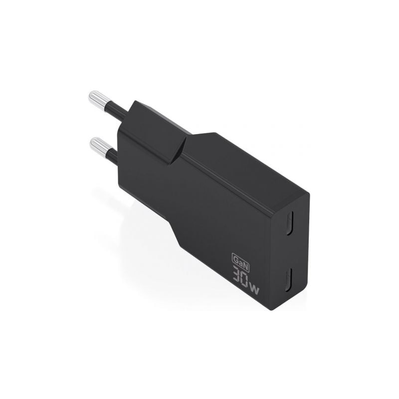 CARGADOR DE PARED AISENS 2*TIPO-C 30W  NEGRO A110-1006