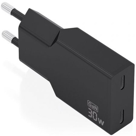 CARGADOR DE PARED AISENS 2*TIPO-C 30W  NEGRO A110-1006