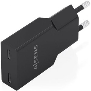 CARGADOR DE PARED AISENS 2*TIPO-C 30W  NEGRO A110-1006