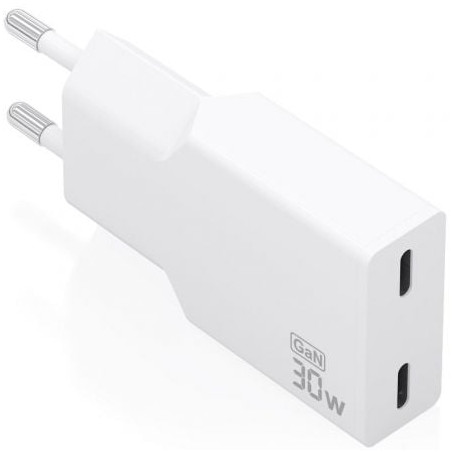 CARGADOR DE PARED AISENS 2*TIPO-C 30W  BLANCO A110-1003