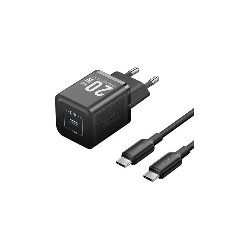 CARGADOR PARED VENTION TIPO-C+CABLE TIPO C/20W