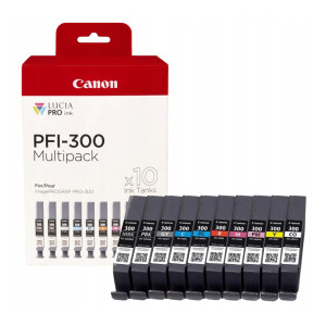 INK JET CANON ORIG.PFI300 PACK 10 COLORES 4192C008 