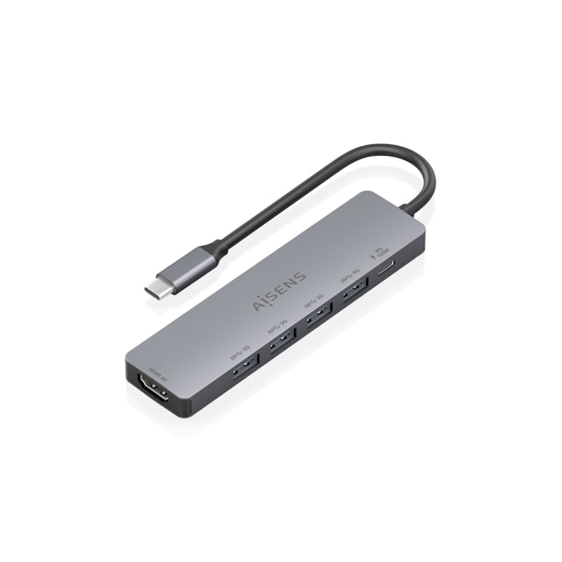 DOCK AISENS USB TIPO-C A 1XHDMI 4K/4XUSB/1XUSB TIPO C PD